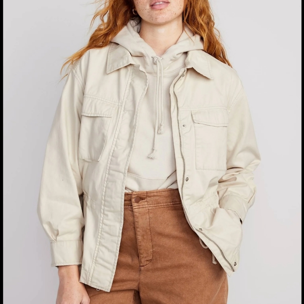 NWT Cinched waist utility jacket